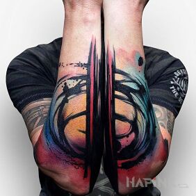 Tattoo Abstraction on the forearm motif: other