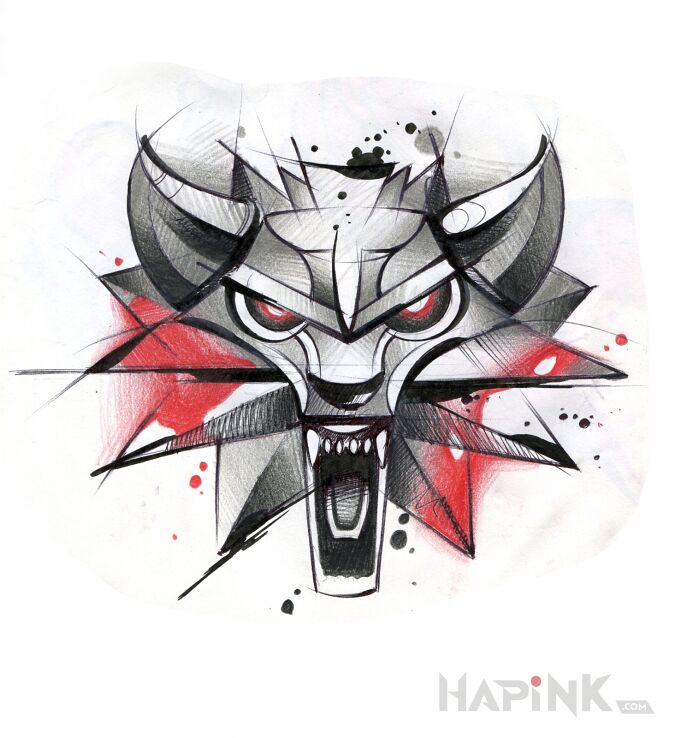 Designs the witcher  wiedźmin  game  gra - cartoon / comic book