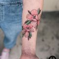 Wycena tatuażu - Wycena tatuażu na przedramieniu delikatne kwiaty