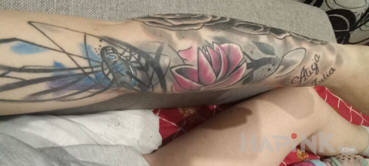 Tattoo Pół rękawa jest może jakiś pomysł nowy ktoś podrzuci in insects motif and Watercolor style On the arm