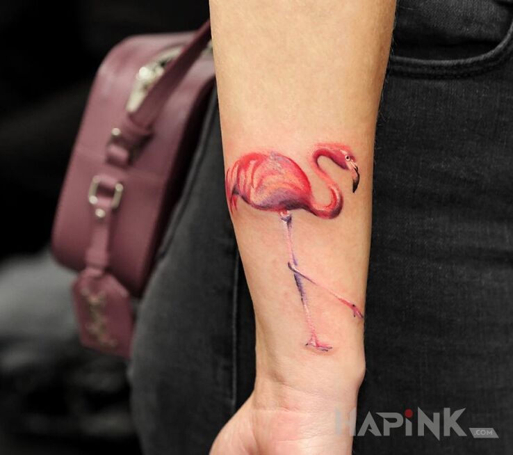 Tattoo Flaming in animals motif on the forearm