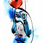 Pingwin / Balon / Serce