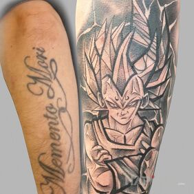 Tattoo Cover up On the arm motif: cover-up style: graphic / illustrative