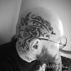 Tattoo Something Nordic behind the ear motif: other style: Celtic / Nordic