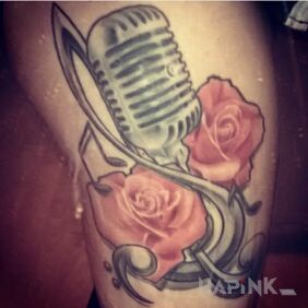 Tattoo My leg :) on the leg motif: flowers