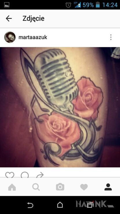Tattoo Moja nóżka :) in flowers motif on the leg