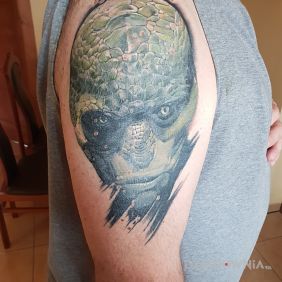 Tatuaż Człowiek na ręce motyw: kolorowe styl: realistyczne