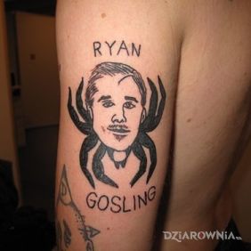 Tatuaż Rayan Gosling na ramieniu motyw: postacie