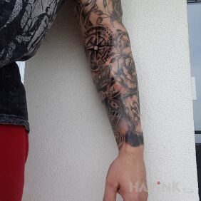 Tattoo Sleeve on the forearm motif: other style: graphic / illustrative