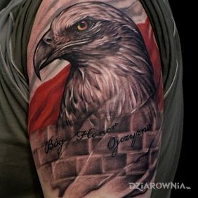 Tatuaż Bóg Honor Ojczyzna na ramieniu motyw: zwierzęta