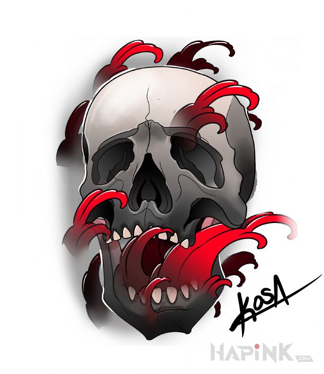 Designs czacha kosa - japanese / irezumi