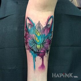 Tattoo Lotus flower on the forearm motif: flowers