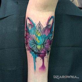 Tatuaż Kwiat lotosu na przedramieniu motyw: kwiaty