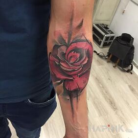 Tattoo Rose :) on the forearm motif: flowers