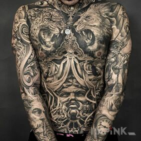 Tattoo Wild cats and other impulses on the forearm motif: 3D style: realistic