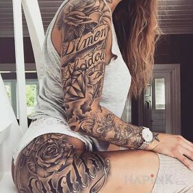 Tattoo Names and diamond On the arm motif: lettering style: graphic / illustrative