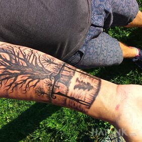 Tattoo Tree on the forearm motif: other