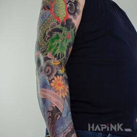 Tattoo Japanese tattoo on the forearm motif: dragons style: japanese / irezumi
