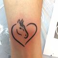 Wycena tatuażu - Wycena tatuaż serca z koniem