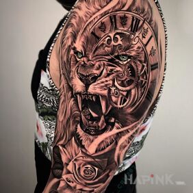 Tattoo My chocolate side on the upper arm motif: 3D style: realistic