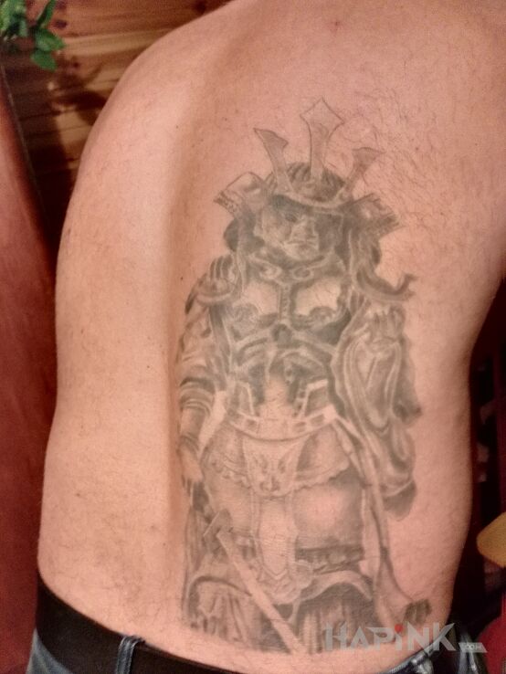 Tattoo Japoński wojownik in japanese / irezumi style on the back
