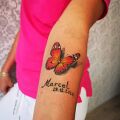Pomysł na tatuaż - Pierwszy tatuaż Motyl data urodzenia imię Syna