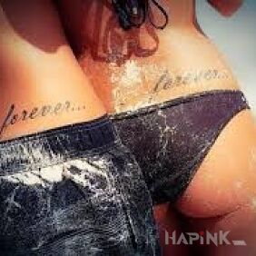 Tattoo My Love Wiki on the back motif: lettering