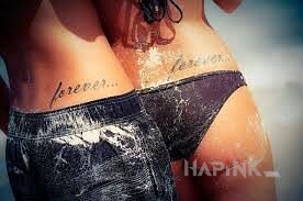 Tattoo My Love Wiki in lettering motif on the back