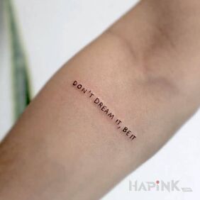 Tattoo Good advice for everyone On the arm motif: lettering