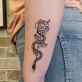 Wycena tatuażu - Wycena tatuażu wąż owijający różę