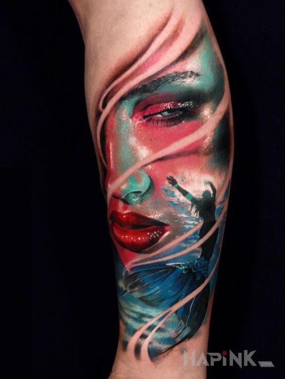 Tattoo Tatuaż na przedramieniu in 3D motif on the forearm