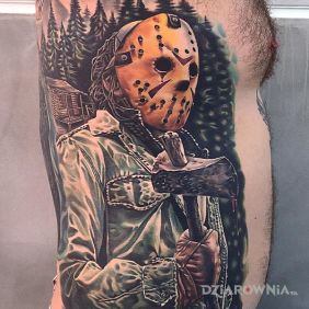 Tatuaż Halloween na ramieniu motyw: postacie