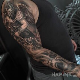 Tattoo Demonic angel or something like that 🤔 On the arm motif: demons style: realistic