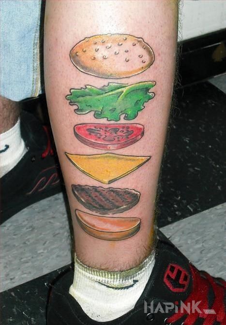 Tattoo Ciekawy pomysł in other motif on the leg