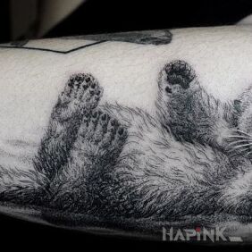 Tattoo Cute pet on the forearm motif: animals