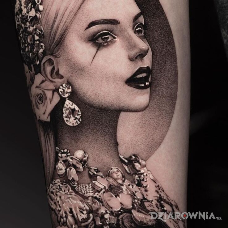 Tatuaż Obłędny portret w motywie 3D i stylu realistyczne na ręce