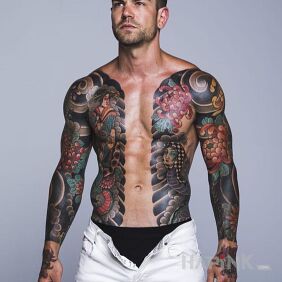 Tattoo Suit tailored in Japan on the chest motif: animals style: japanese / irezumi