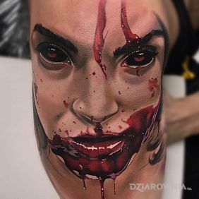 Tatuaż Demon na ramieniu motyw: postacie