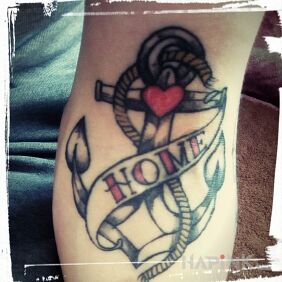 Tattoo Good everywhere but best at home ? on the forearm motif: other