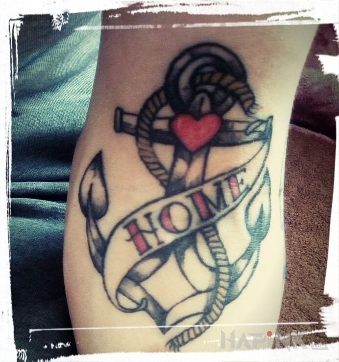 Tattoo Wszędzie dobrze ale w domu najlepiej ? in other motif on the forearm