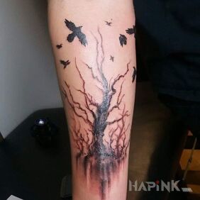 Tattoo Tree on the forearm motif: other