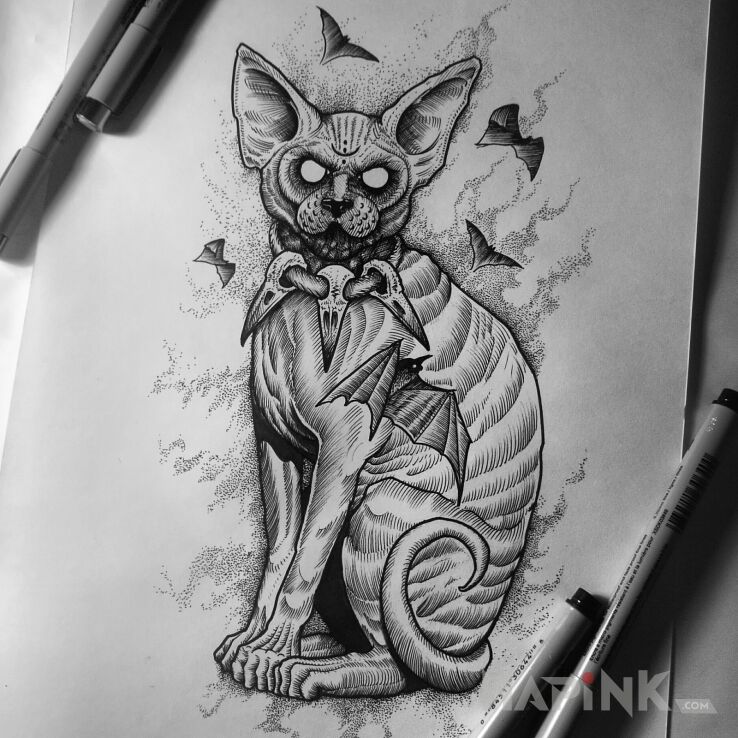Designs kot  demon - graphic / illustrative