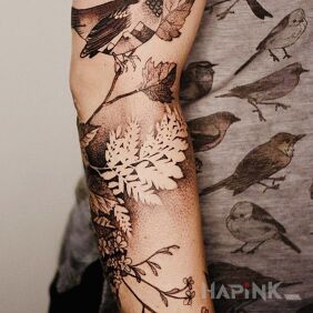 Tattoo Little Bird on the forearm motif: animals style: realistic