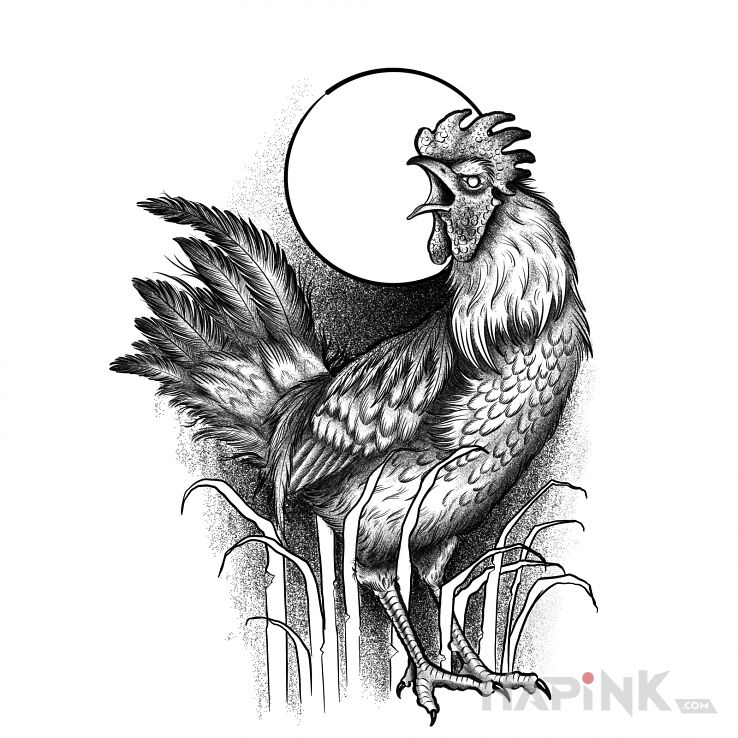 Designs kogut - dotwork