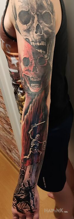 Tattoo Kontynuacja rekawa in sleeves motif and realistic style On the arm