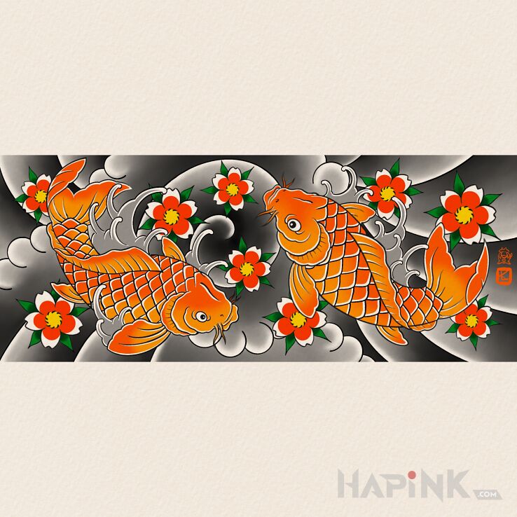 Designs karp koi - japanese / irezumi