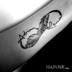 Tattoo Children On the arm motif: black and gray style: graphic / illustrative