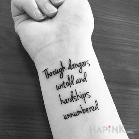 Tattoo Dangers and Difficulties On the arm motif: lettering style: calligraphy