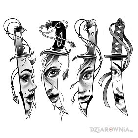 Nóż / Twarz / Kobieta / Diabeł