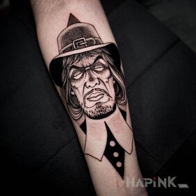 Tattoo Witchfinder General / Witch Hunter On the arm motif: characters style: graphic / illustrative